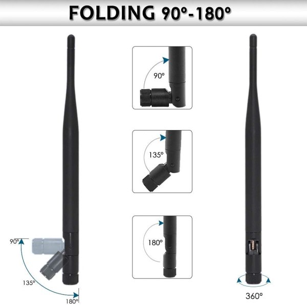 9dBi RP-SMA Male Rubber Duck Wifi Omni Antenna