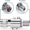 N Male to N Female Bulkhead Lightning Arrestor | N Type Surge Protector for Coaxial Cable | Ham Radio | Electrical Equipments