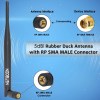 5DBI RP SMA MALE RUBBER DUCK ANTENNA FOR GSM ROUTER MODEM (3) 5dBi RP-SMA Male WiFi Rubber Duck Antenna | Movable Omni-Directional Antenna – Pack of 2