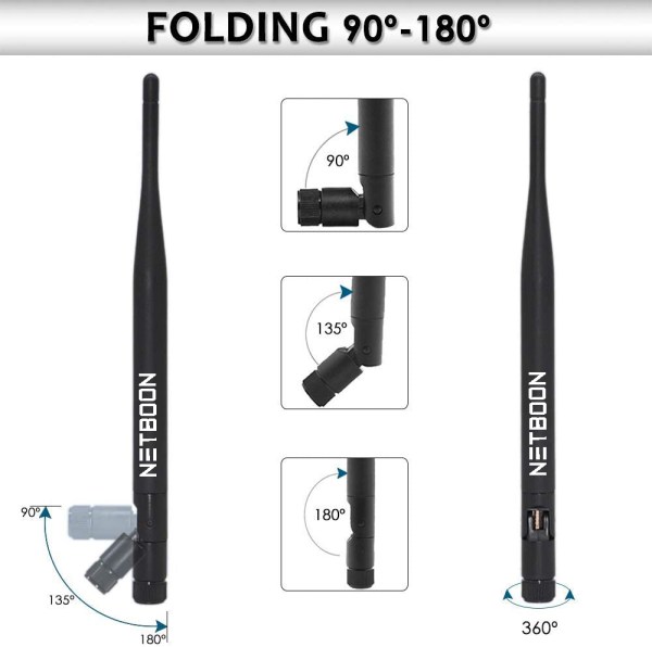 5DBI RP SMA MALE RUBBER DUCK ANTENNA FOR GSM ROUTER MODEM (6) 5dBi RP-SMA Male WiFi Rubber Duck Antenna | Movable Omni-Directional Antenna – Pack of 2