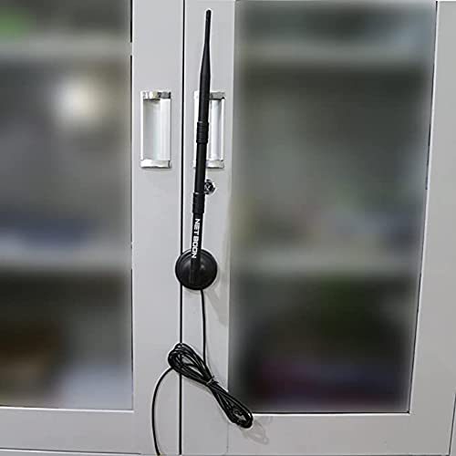 NETBOON 4g rubber duck antenna with extension cable sma male connector (2) 4G LTE 9dBi Rubber Duck Antenna with Magnetic Mount Base Stand