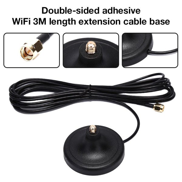 5dBi SMA Male Rubber Duck Antenna with Magnetic Base | Omni-Directional Antenna for 4G LTE, WiFi, Routers – Pack of 2