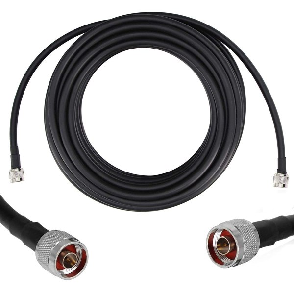 antenna kit (4) 2G 3G 4G Tri Band Indoor Outdoor Antenna with HLF 400 Cable 12+2 Meters Complete kit -WHITE