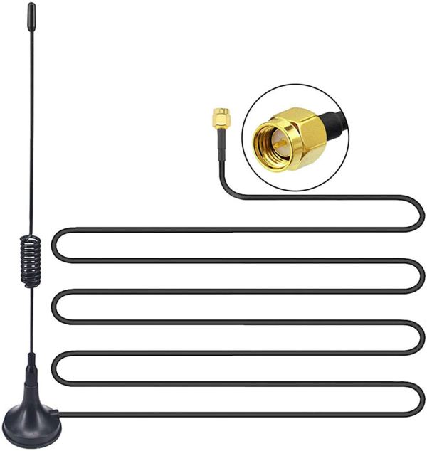 3dBi SMA-Male Connector Spring Magnetic Base WiFi Antenna - Pack of 2