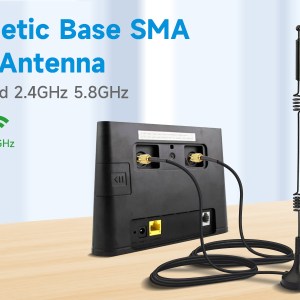 3g 4g LTE Antenna Magnetic Base SMA Male Connector, Compatible with Hunting Game Router Network Card IP Camera Video Surveillance Monitor Security Camera Spring Antenna