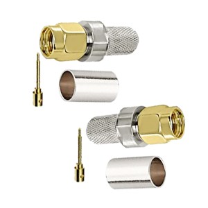 SMA Female Crimp Connector for LMR300, HLF300 Coaxial Cable