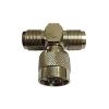 3 way signal spliter adapter t type splitter for antenna