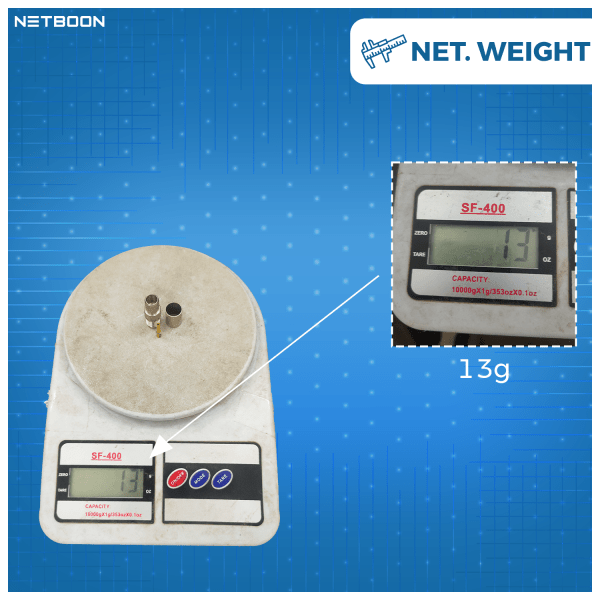 TNC Female Connector for LMR400, HLF400, KMR400, RG8, RG213, RG214 Coaxial Cable - PACK OF 2