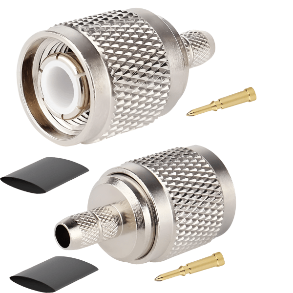 TNC Male Connector for LMR200, HLF200, RG58, RG142, RG223, RG303, RG400 Coax Cables | PACK OF 2