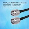 TNC Male Connector for LMR200, HLF200, RG58, RG142, RG223, RG303, RG400 Coax Cables | PACK OF 2