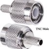 TNC Male Connector for LMR200, HLF200, RG58, RG142, RG223, RG303, RG400 Coax Cables | PACK OF 2