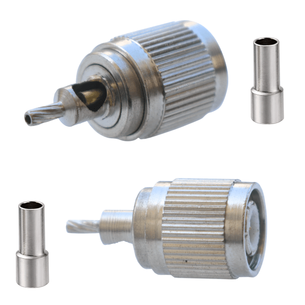 NETBOON TNC Male Crimp Connector for RG316, RG174, RG188, LMR100 Coax Cables | 50 Ohm