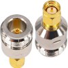 N Female to SMA Male Adapter | RF Coaxial Connector | SMA to N-Type Converter - Pack of 2