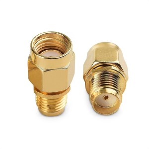 RP-SMA Male to SMA Female Adapter Connector Jointer Converter Coupling for Coaxial Cable Antenna - PACK of 2