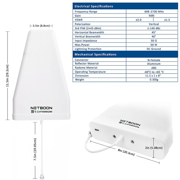 External Directional Antenna, NETBOON LPDA Antenna
