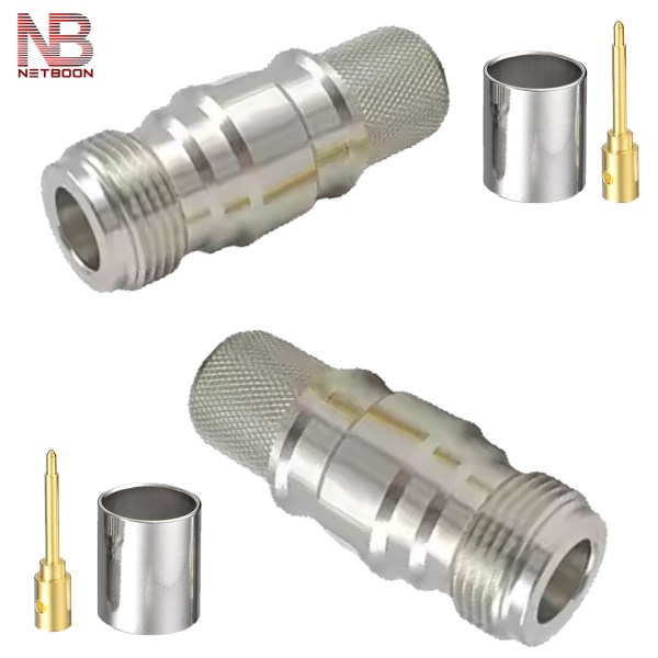 N Female Connector for LMR600 Coaxial Cables - PACK OF 2