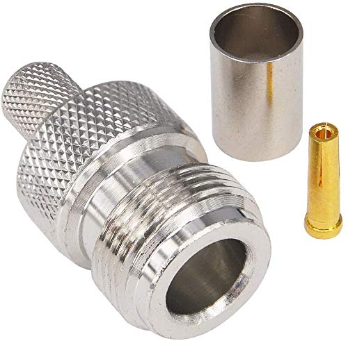N Female Crimp Connector for LMR300, HLF300 Coaxial Cables – PACK OF 2