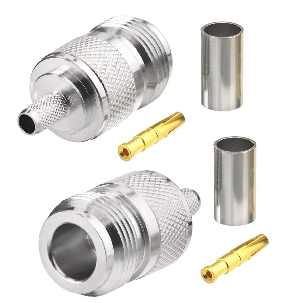 N Female Crimp Connector for LMR300 Coaxial Cable