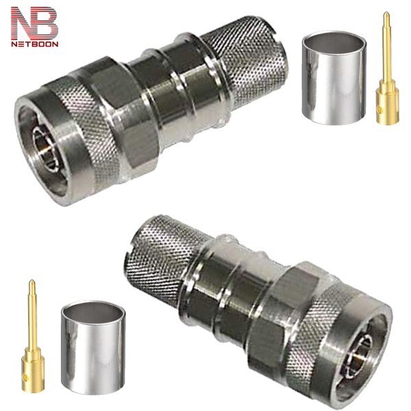 N Male Crimp Connector for LMR600 Feeder Coaxial Cable - PACK OF 2