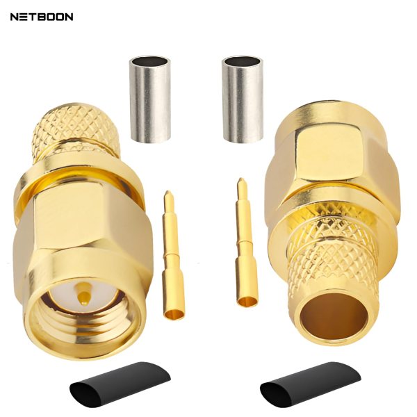 SMA Male Connector for LMR200, HLF200, LMR195, RG58, RG142, RG223, RG400 Cables – PACK OF 2