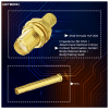 sma female bulkhead connector for lmr200, hlf200, rg58, rg141, rg142 cable (7) SMA Female Bulkhead Crimp Connector for LMR200, HLF200, KMR200, RG58, RG141