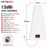 Dual WiFi Range External 12dBi 3G, 4G LTE & 5G LPDA Antenna Kit with Premium HLF400 Low Loss Cable | Outdoor High Gain Directional Antenna for TP-Link Router, CCTV Camera, POS Machine, GSM SIM Routers
