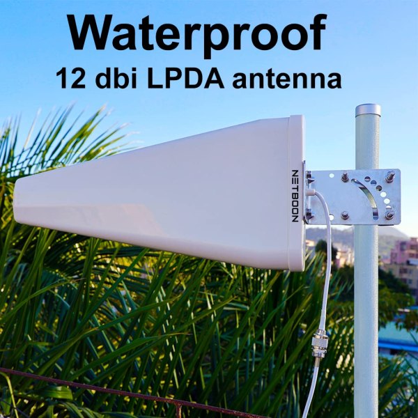 High Gain 12 Dbi LPDA External Outdoor Antenna for 4G Lte Tplink Router Modem With LMR/HLF 200 Cable