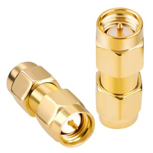 SMA Male to SMA Male Adapter | Straight RF Coaxial Connector | 50 Ohm SMA Coupler - Pack of 2
