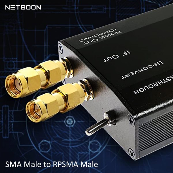 SMA Male to RP-SMA Male Adapter | RF Coaxial Cable Converter | 50 Ohm Connector - Pack of 2