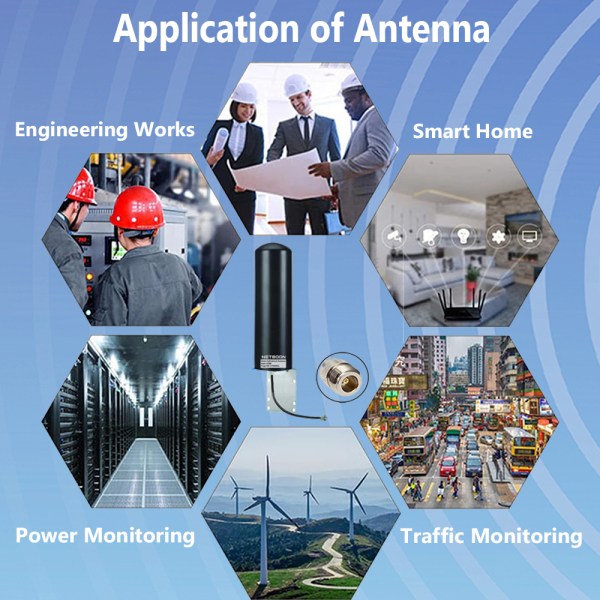 12dBi Outdoor Omni Directional Cylindrical Antenna for 3G, 4G Router & Modem – Black