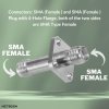 SMA Female to SMA Female Four Hole Adapter Straight Coaxial Connector For Antenna Radio Scanners
