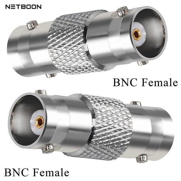 BNC Female to BNC Female Adapter | 50 Ohm RF Coaxial Coupler | BNC Joiner for CCTV, DVR, Video Signal, SDR, Test Equipment, Broadcast Systems - Pack of 2