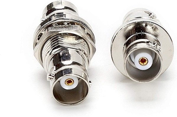NETBOON BNC Female to BNC Female Bulkhead Adapter | RF Coaxial Connector | Panel Mount BNC Joiner -  PACK OF 2