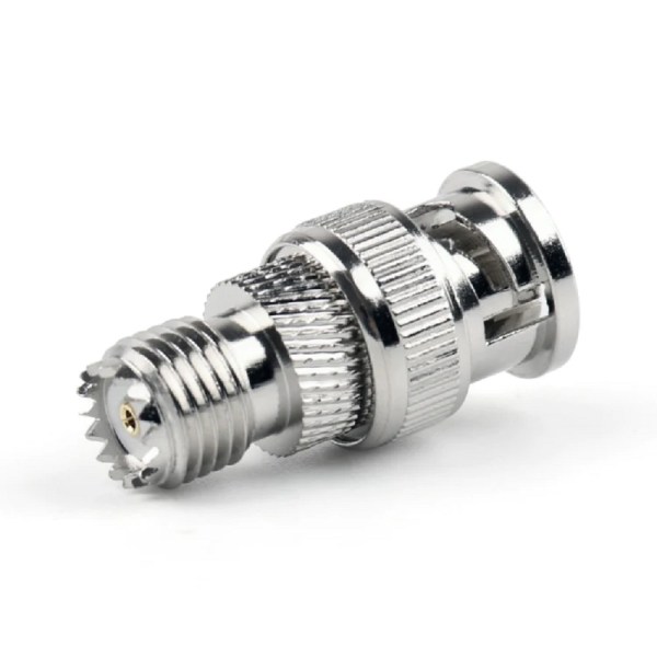 BNC M To Mini UHF Female Adapter (2) BNC Male to UHF Female Coaxial RF Adapter | Pack of 2