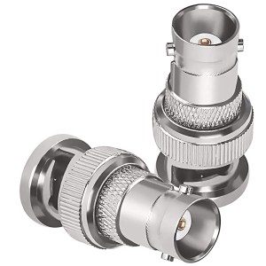 BNC Male to BNC Female Adapter | 50 Ohm RF Coaxial Connector - Pack of 2