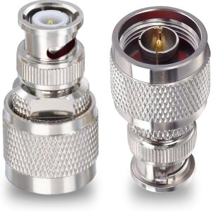 BNC Male to N Male to BNC Male Connector, RF Coupler for Antenna (1) BNC Male to N Type Male RF Coaxial Adapter Antenna jointer