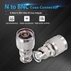 BNC Male to N Type Male RF Coaxial Cable Adapter - Pack of 2