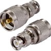 BNC Male to UHF Male Adapter | RF Coaxial Straight Coupler | BNC to UHF Male Connector - Pack of 2