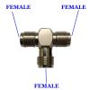 N Female Female Female Tee Type Adapter (3) N Female to Dual Female Adapter | 3-Way N Type Female Connector – Pack of 2
