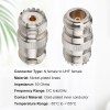N Female To UHF Female Adapter N to UHF Female Type Coax Coupler - Pack of 2