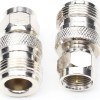N Female to F type Male adapter (3) N Female to F Male Adapter | N to F Type Coaxial Jack Connector - PACK OF 2