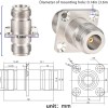 N Female to N Female 4 Hole Panel Mount (3) N Female to N Female RF Coaxial Adapter, Four-Hole Panel Mount N Type Connector, 50 Ohm RF Adapter - Pack of 2