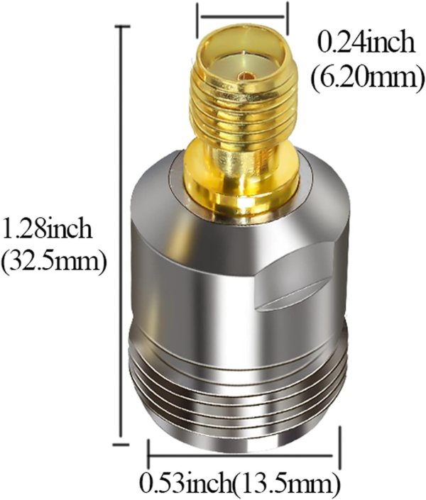 N Female to SMA Female RF Adapter | High-Performance SMA to N-Type Coaxial Jointer - Pack of 2