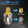 N Female to SMA Female RF Adapter | High-Performance SMA to N-Type Coaxial Jointer - Pack of 2