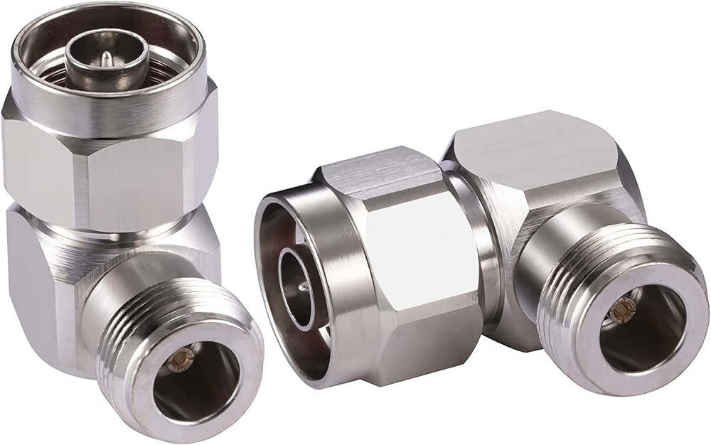 N Male To N Female Right Angle Coaxial Cable Adapter Splitter
