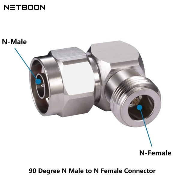N Male To N Female Right Angle Coaxial Cable Adapter Splitter