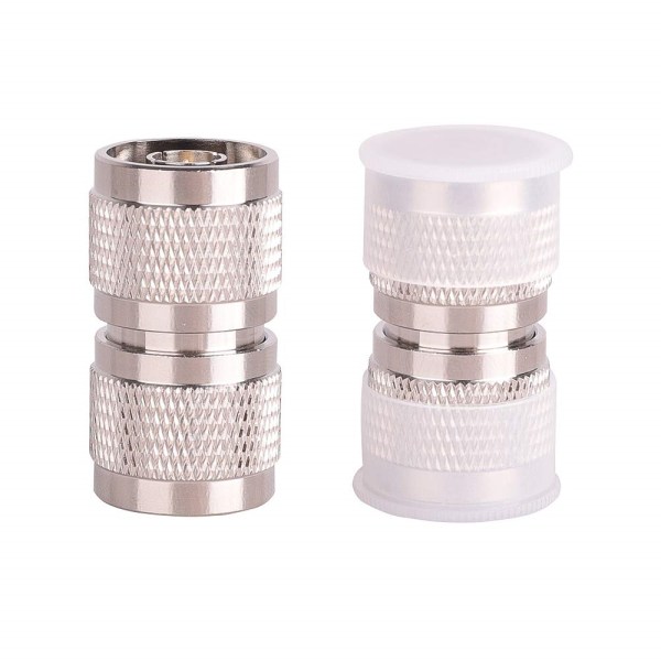 N Male to N Male Adapter | RF Coaxial Connector | N-Type Male to Male Coupler - Pack of 2