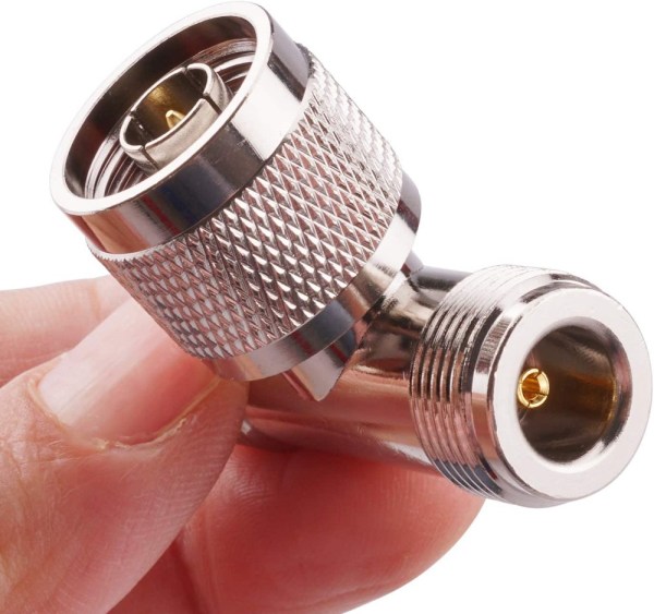 N Male to Dual N Female Adapter | T-Shape N-Type 3-Way RF Coaxial Splitter | Pack of 2