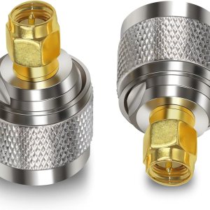 NETBOON N Male to SMA Male Adapter Connector N Type to SMA Type Male Coax Coupler (2) N Male to SMA Male Adapter, SMA to N Type Coaxial Connector, RF Coax Coupler, 50 Ohm N to SMA Converter, High-Frequency Coaxial Adapter, NETBOON RF Adapter, N Male to SMA Male Connector Pack of 2, Wireless Communication Connector, Ham Radio Adapter, RF Signal Transmission Connector