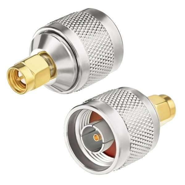 RP NM To SMA M - 1 N Type RP-Male to SMA Male RF Coaxial Adapter | N-Type to SMA Male Converter Coupler – Pack of 2